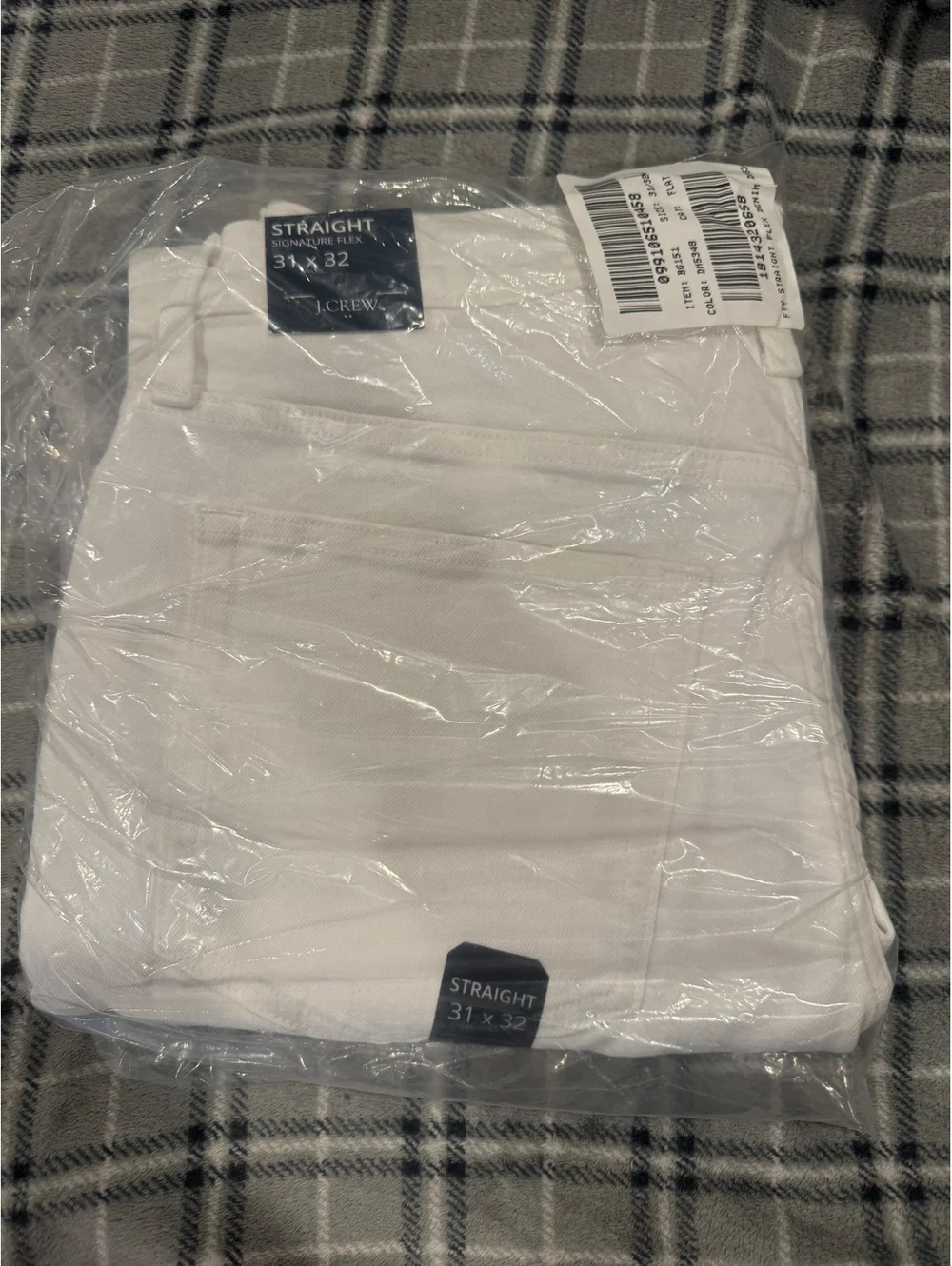 Straight-fit white jean in signature flex 31/32